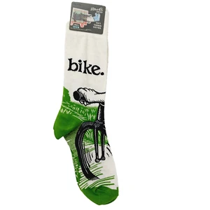 Sock Blue Q Crew Herren Ride Bike Fahrrad Lenker Reifen Green Tree WILL COMBO SHI - Bild 1 von 12