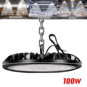 100W UFO LED Hallenbeleuchtung Deckenstrahler Werkstattleuchte Industrielampe DE - Bild 1 von 8