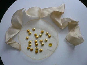 Dekoration Tischdeko Streudeko Hochzeit Goldene Hochzeit Goldnuggets Tischband - Bild 1 von 5