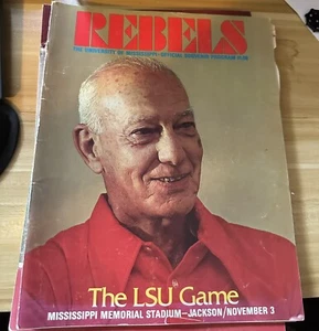 Ole Miss vs. LSU Tigers Football Programm Jackson, MS 3. November 1973 - Bild 1 von 5