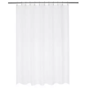Nylon Hotel Shower Curtain or Liner Machine Washable Water Resistant White 72... - Picture 1 of 6