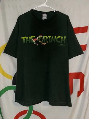 Vintage The Grinch T Shirt Mens XL Green Max Dr Seuss Christmas Holiday Movie - Image 1 of 4