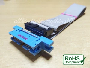 ** 20 WAY RIBBON CABLE WITH IDC FEMALE/MALE CONNECTORS - 50cm LENGTH ** - Photo 1/4