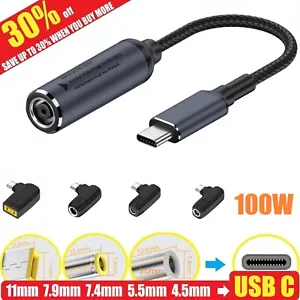 100W Laptop Charger TO USB Type C PD Converter Power Charging Cable Adapter - Picture 1 of 18