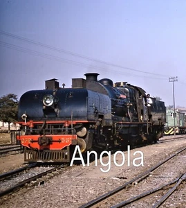 ANGOLA STEAM LOCOMOTIVES 1973 at various locations 10 x 35mm colour slides. - Picture 1 of 12