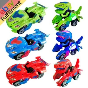 Transforming Dinosaur LED Car Automatic Dino Dinosaur Car For Kids 3+ Years Old - Picture 1 of 15