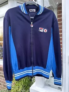 80s Casuals OG Fila Bj Borg MK1 Settanta Tracksuit Top US46 UK44 - Picture 1 of 10