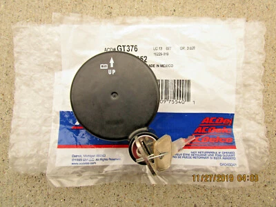 GMC CHEVY 84308352 ACDELCO GT376 TANQUE DE COMBUSTIBLE LLENADO BLOQUEO LLAVE TAPA BLOQUEO NUEVO Foto 1 de 3