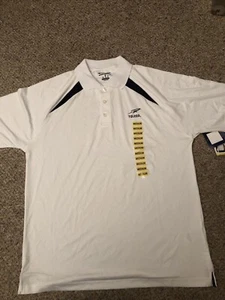Champion 3 Button Golf Shirt Medium White NWT Toledo Rockets NCAA Logo - Picture 1 of 9