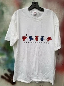 RARE Vintage GRATEFUL DEAD DANCING BEARS Smile Smile Smile School T Shirt large - Picture 1 of 4