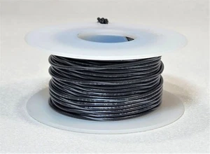 Cable de conexión 22 AWG UL1007 UL1569 carrete de 50 pies NEGRO con RAYA GRIS ~ ¡NUEVO! - Imagen 1 de 1