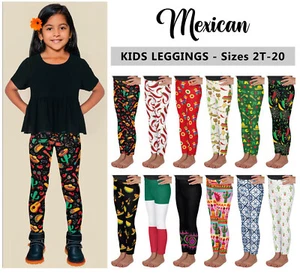 Kids Mexican Leggings #1 - Baby Girls Boys Teens Cinco De Mayo Fiesta Taco Gift - Picture 1 of 29