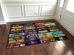 Retro Game Area Rug, Game Boy Rug, Retro Gaming, Rectangle Rug, Livingroom Area - Picture 1 of 4