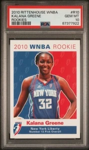 2010 Rittenhouse WNBA Rookie Kalana Greene PSA 10 UCONN Huskies New York Liberty - Picture 1 of 2