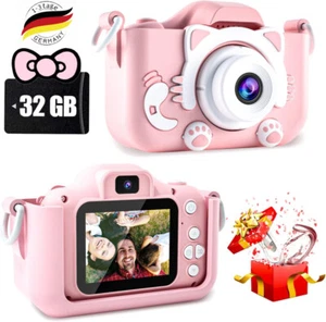 Kinderkamera Digitalkamera 1080P HD Selfie Fotoapparat Kinder mit 32GB SD-Karte - Bild 1 von 19