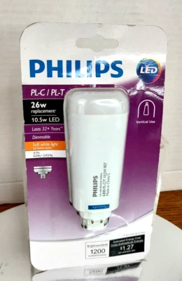Philips 26w Equivalent Soft 4 Pin PL-C/ PL-T  Dimmable H52 - Image 1 of 4