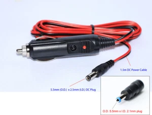 Car Cigarette Power Adapter DC 12V 3A 5.5mm x 2.1 5.5x2.5 Socket Connector Plug - Picture 1 of 8