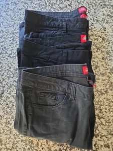 Dickies Lot 3 Pants Juniors Size 15 Black Cotton Blend 5 Pocket Low Rise 55219 - Picture 1 of 8
