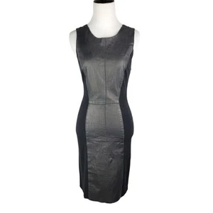 Illia Kleid schwarz Ledereinsatz 4 - Bild 1 von 3