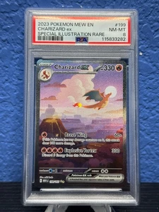 2023 Pokemon Mew En-151 Charizard Ex Special Illustration Rare PSA 8 - Picture 1 of 2