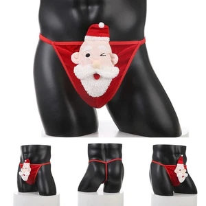 Herren Low Rise G String Tanga Unterwäsche mit großem Puppendruck für Partys - Picture 1 of 12