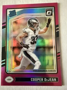 2024 Panini Donruss - Rated Rookie Cooper DeJean #305 Optic Pink rookie Eages - Picture 1 of 2