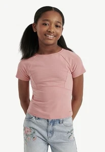 Mädchen neu Justice Größe M 10 genähtes Tee T-Shirt Kurzarm Stretch Nektar NEU - Bild 1 von 3