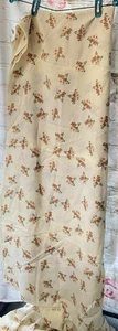 Vintage cream colored fabric with floral design 6 yards x 42 wide - Picture 1 of 3