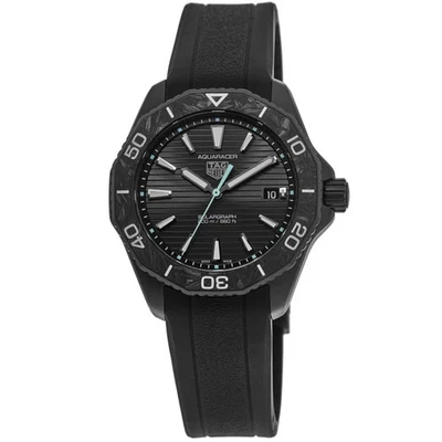 New Tag Heuer Aquaracer Solargraph Black Steel Men's Watch WBP1112.FT6199 - Image 1 of 4