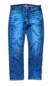 LUCKY BRAND Mens 121 Heritage Slim 33x30 Blue Dark Wash Denim Jeans - Picture 1 of 5