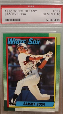 1990 Topps Tiffany #692 Sammy Sosa - novato - envío gratuito - PSA 10 Foto 1 de 2