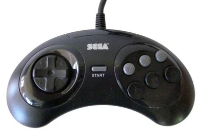 Original Controller MK-1653 For Sega Genesis Vintage Black Gamepad - Image 1 of 3
