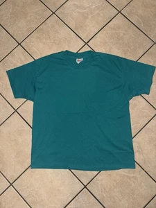 Vintage 90s Stereo West Super Sale Promo T-Shirt XL Teal Hanes 50/50 USA - Picture 1 of 5