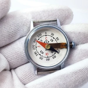 ⭐Rare Vintdge Soviet wrist compas mechanical CHCHZ KH-1 made in USSR 1970-1980s - Picture 1 of 10