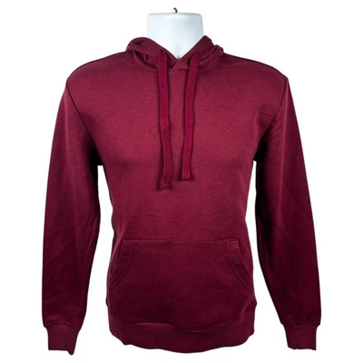 Sudadera con capucha pulóver polar acogedora ecológica ultra suave (grosella) para hombre Foto 1 de 4
