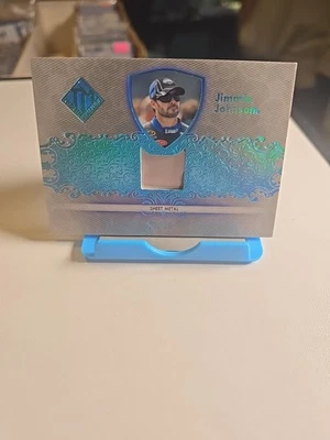 2012 Press Pass Total Memorabilia Jimmie Johnson Race Used Sheet Metal Blue /50 - Image 1 of 2