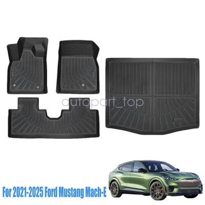 For 2022 2023 2024 2025 Ford Mustang Mach-E TPE Floor Mats & Trunk Cargo Liners - Image 1 of 4