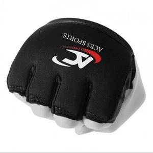 Black MMA Gel Knuckle Protector Hand Guard with Fingerless Design for Sport - Picture 1 of 5