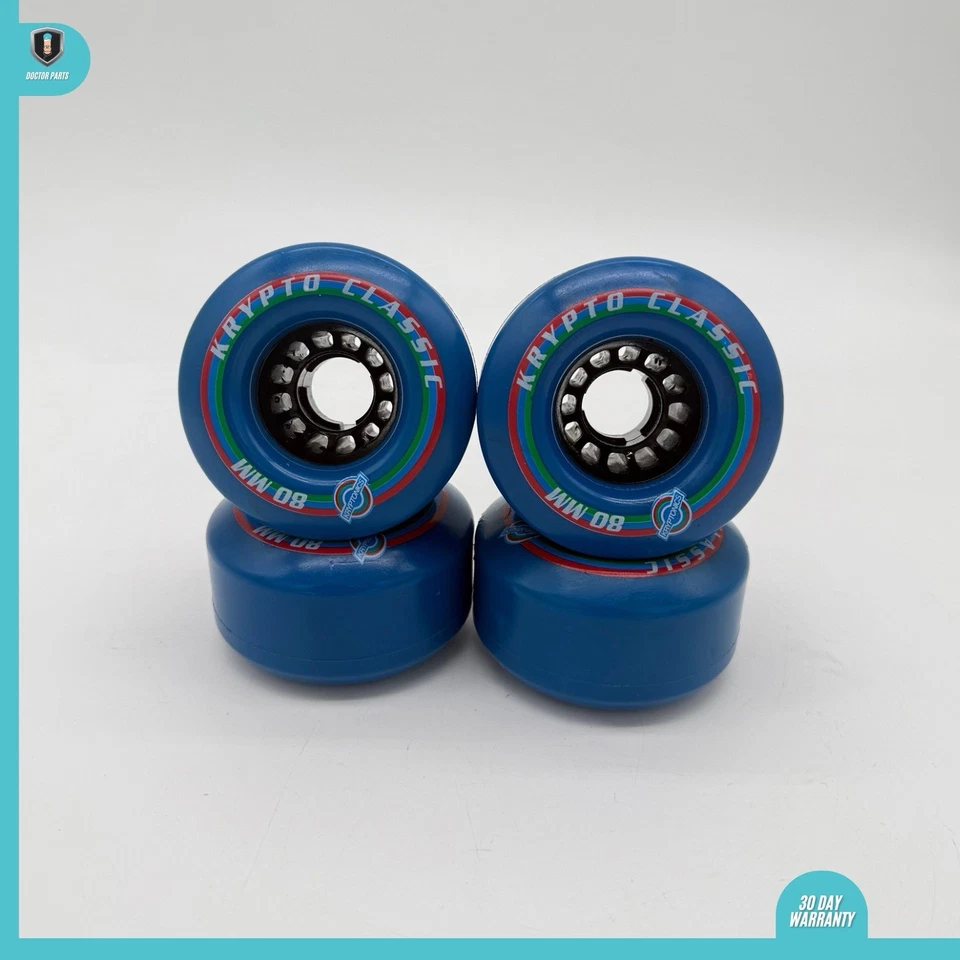 Krypto классический винтажный синий 80 мм сделано в США круизер колеса скейтборд - Изображение 1 из 4