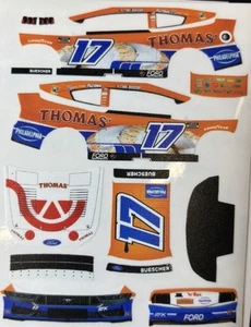 Custom 2025 Chris Buescher #17 Thomas 1/64 Scale NASCAR Peel & Stick Decals - Picture 1 of 1