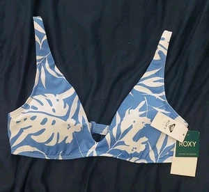 Roxy Blue & White Bikini Top - Picture 1 of 8