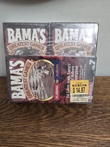 Alabama Football VHS Tapes BAMA'S GREATEST GAMES Vs Auburn, GT, Miami, Florida - Picture 1 of 6
