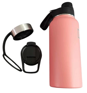 Borraccia in ferro 32 oz bocca larga borraccia con coperchio beccuccio - colore pesca - Foto 1 di 1
