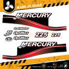 Stickers Decals Engine Marine Mercury 225 Hp - Optimax Red