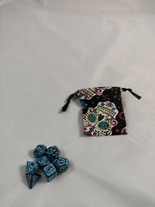 Token Pouch, Board Game Storage Bag, Cotton Drawstring Bag, Skull Fabric Pouch - Picture 1 of 3