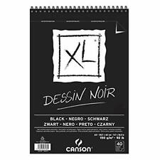 Canson XL - Blocco da disegno Noir, colore: nero DIN A3 Nero (M4T)