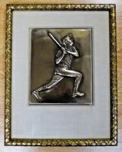 Rare 1960's Mickey Mantle Museum Quality Bronze Framed Wall Plaque Given to Him - Picture 1 of 4