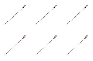 Hubsan X4 H107D H107C-A33 3.7v Red LED Lights Night Flying Light 6 Pack - Picture 1 of 3