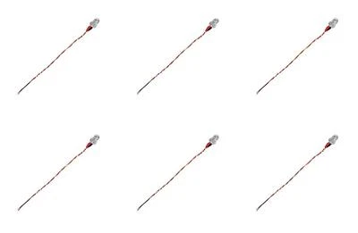 Hubsan X4 H107D H107C-A33 3.7v Red LED Lights Night Flying Light 6 Pack - Image 1 of 3