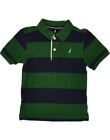 NAUTICA Boys Polo Shirt 2-3 Years Green Striped FR06